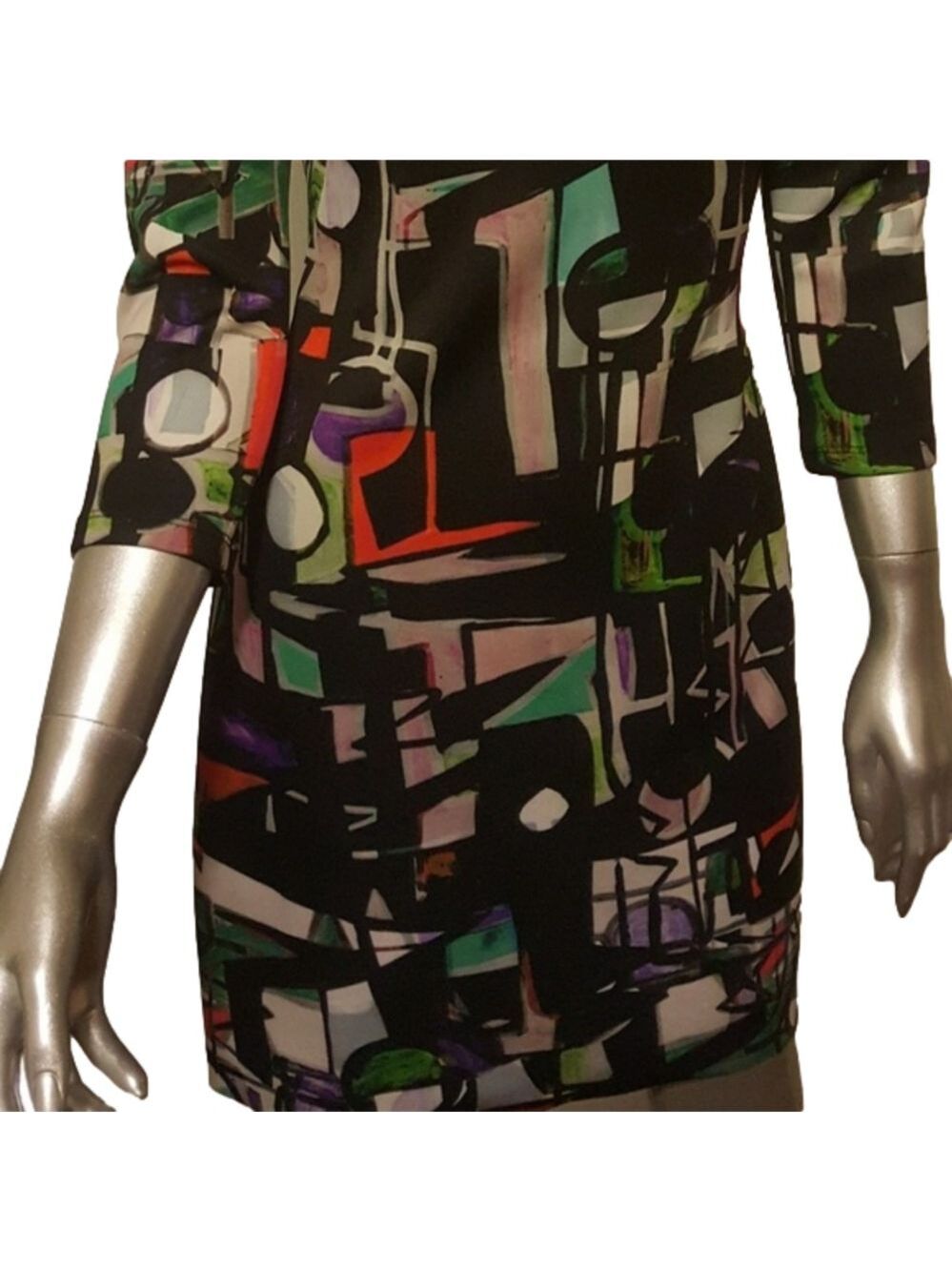 Milly Black Multicolored Dress Size 2 - Picture 2 of 4